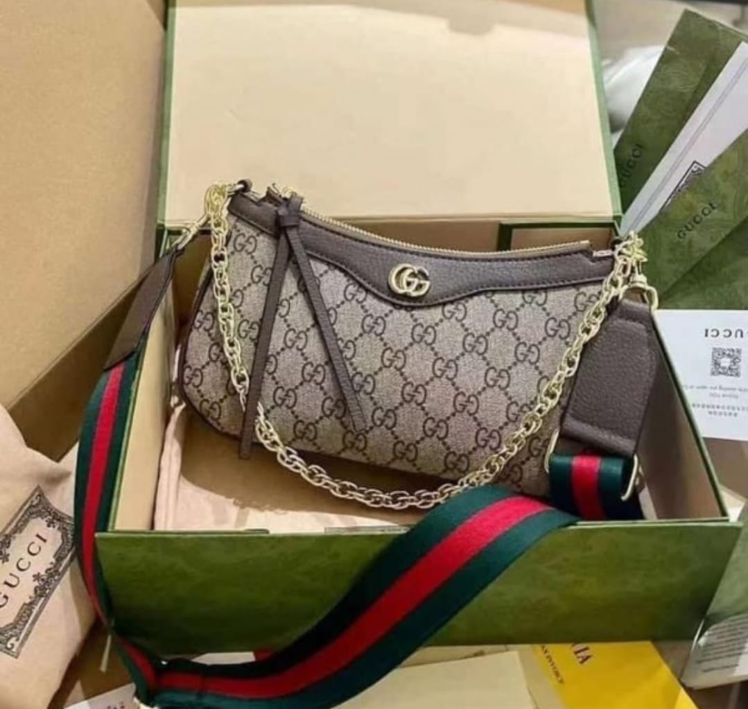 Gucci Ophidia GG Monogram Supreme Premium Shoulder Bag With OG Double Box