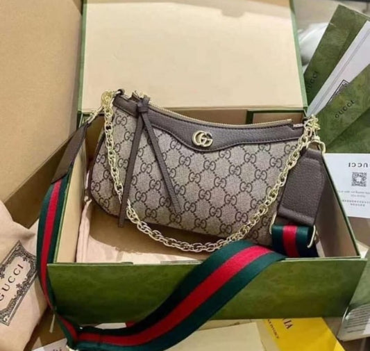 Gucci Ophidia GG Monogram Supreme Premium Shoulder Bag With OG Double Box