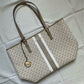 MICHAEL KORS JET SET CARRYALL STRIPES TOTE BAG