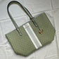 MICHAEL KORS JET SET CARRYALL STRIPES TOTE BAG