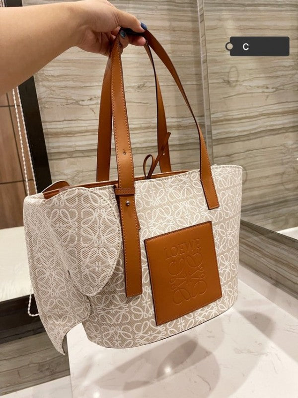 Loewe Elephant Anagram Premium Edition Basket Tote Bag With Dust Bag