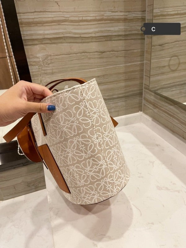 Loewe Elephant Anagram Premium Edition Basket Tote Bag With Dust Bag