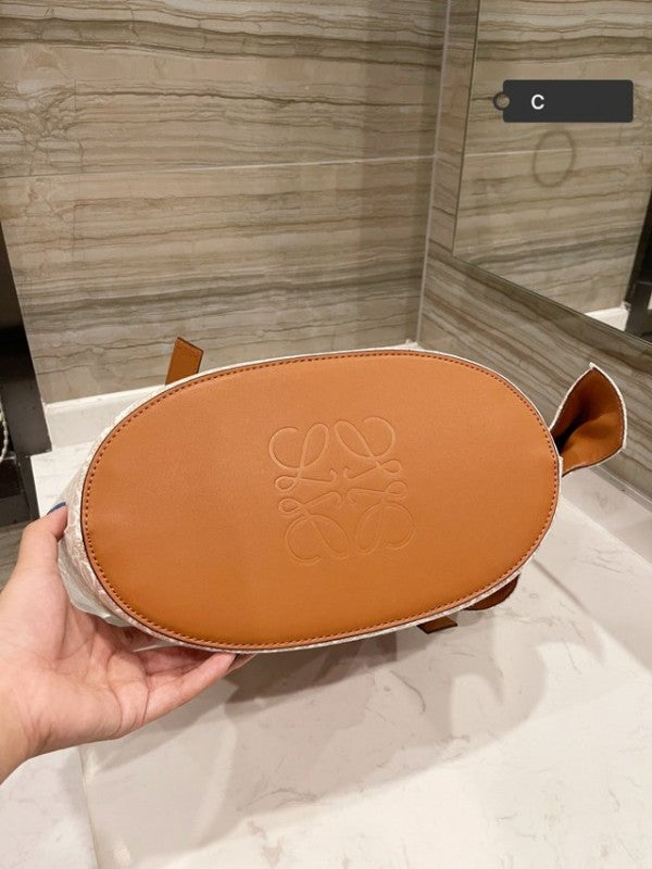 Loewe Elephant Anagram Premium Edition Basket Tote Bag With Dust Bag