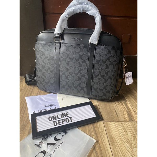 COACH PERRY SIGNATURE BRIEFCASE LAPTOP BAGS