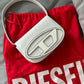 DIESEL METALLIC CHROME SHOULDER BAG