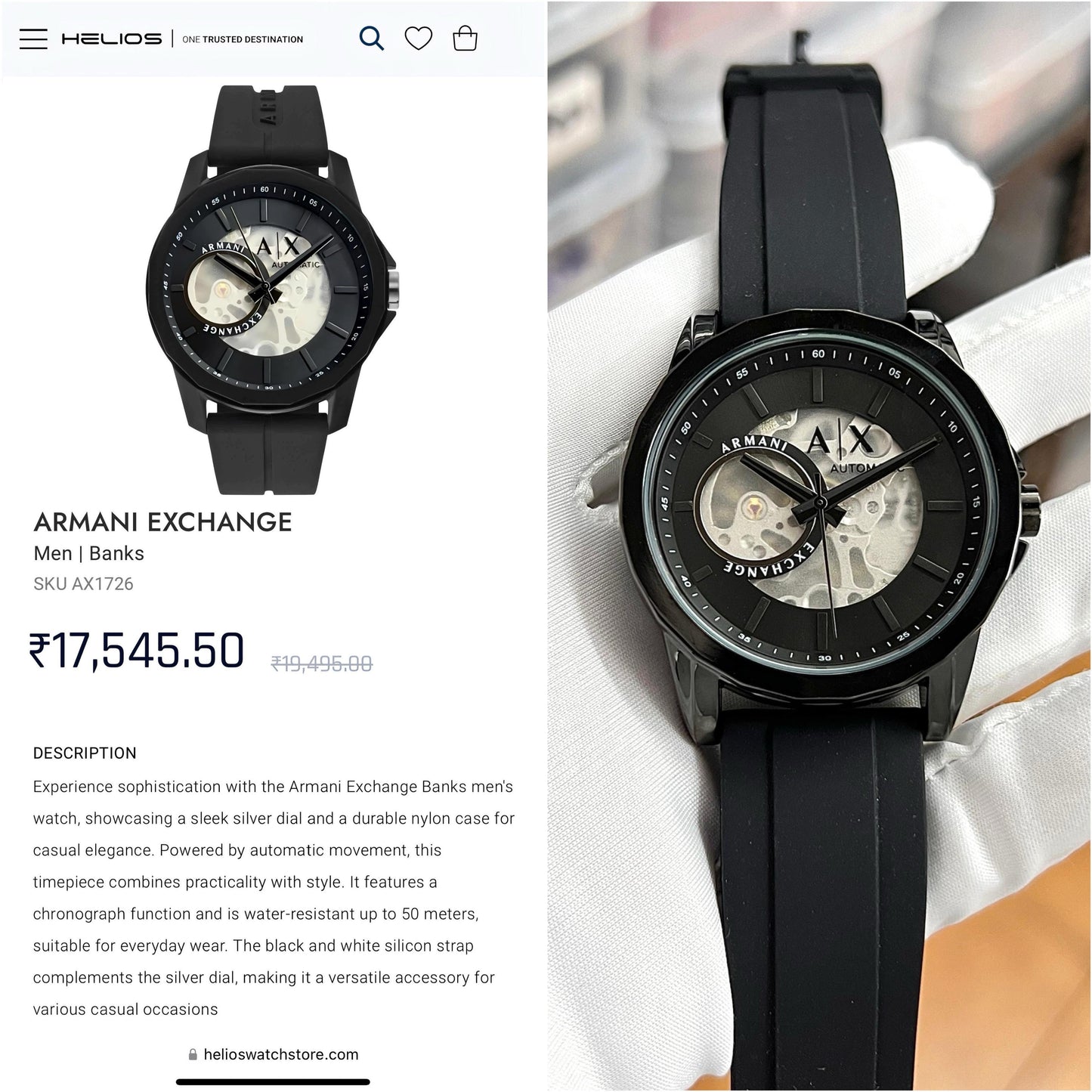 Armani Exchange Z-Black Original Model Series