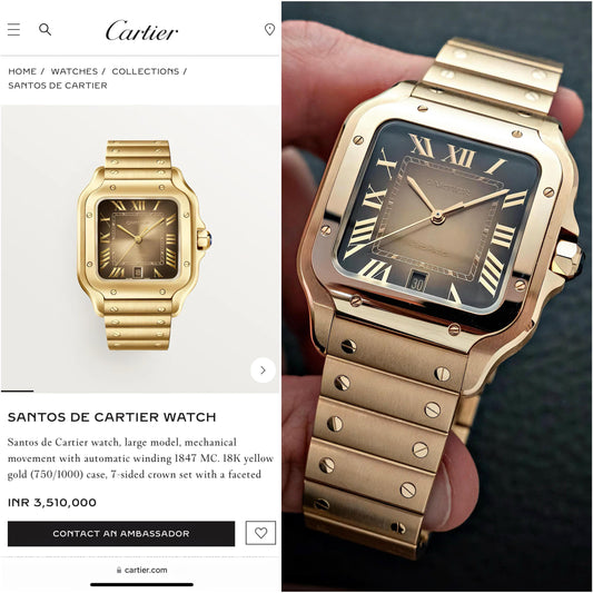 Cartier Santos Gold Original Model Series