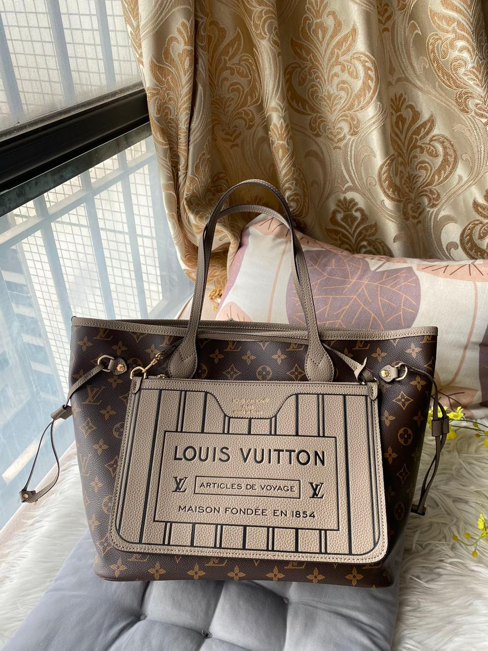 LOUIS VUITTON NEVERFULL INSIDE OUT TOTE BAG