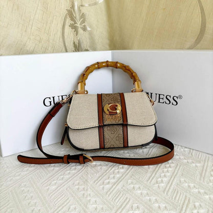 GUESS KERIMA 4G BAMBOO HANDLE SMALL BAG