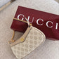 GUCCI GG OPHIDIA SUPREME MINI CANVAS LEATHER SHOULDER BAG