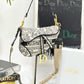 Dior Saddle Blue Toile de Jouy Embroidery With OG Box & Dust Bag (Black Tiger)