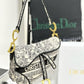 Dior Saddle Blue Toile de Jouy Embroidery With OG Box & Dust Bag (Black Tiger)