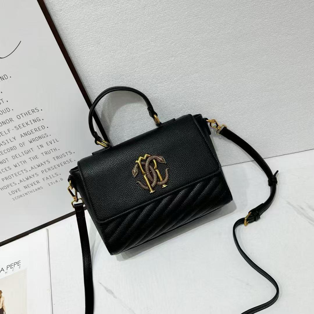 ROBERTO CAVALLI MIRROR SNAKE TOP HANDLE BAG