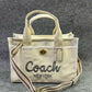 COACH CARGO CANVAS FIELD TOTE BAG