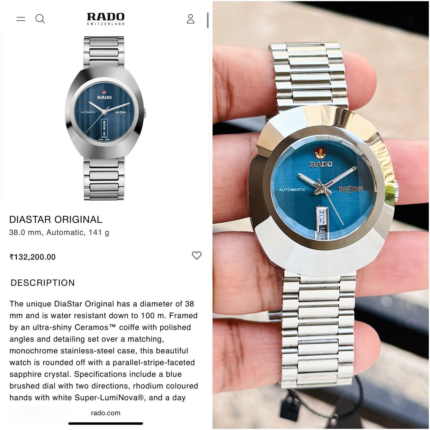 Rado The Original Automatic Original Model Series