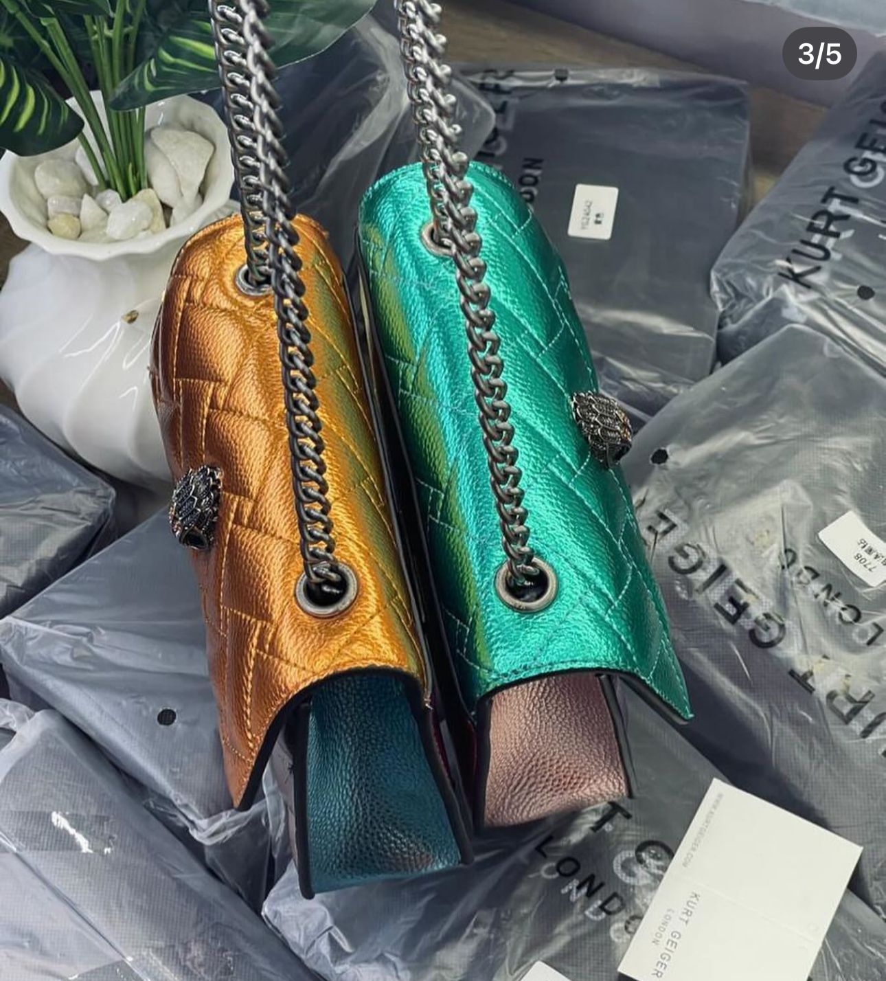 KURT GEIGER KENSINGTON CROSSBODY CHAIN SHOULDER BAG