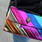 KURT GEIGER LONDON KENSINGTON STRIPED SHOULDER BAG