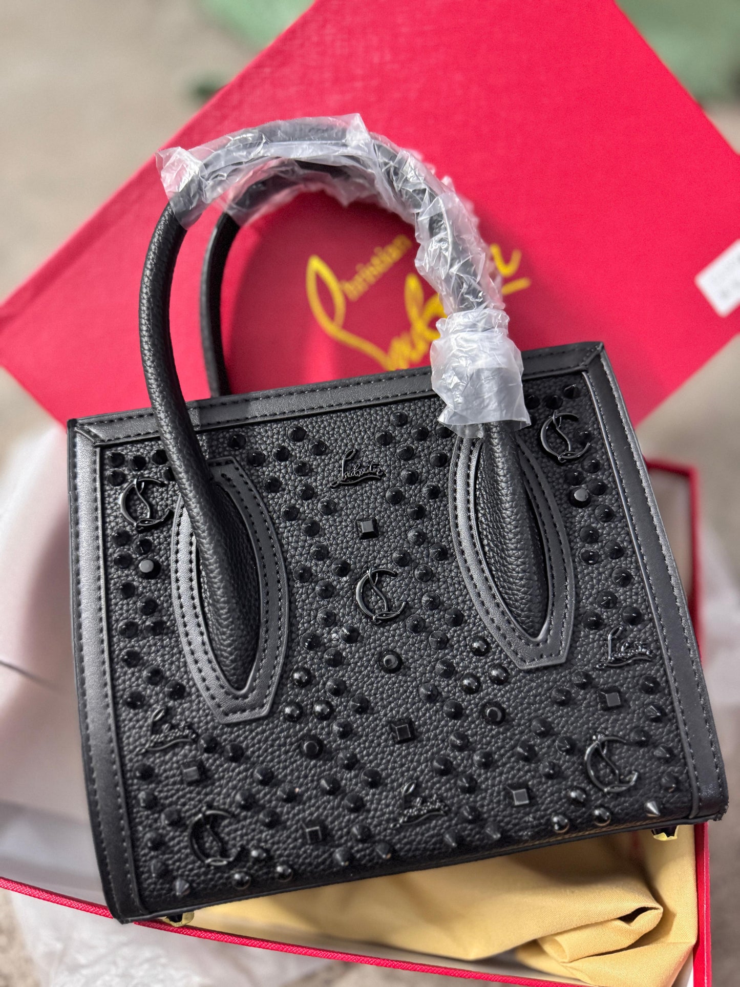 CHRISTIAN LOUBOUTIN PALOMA S SMALL SIZE STUDDED HANDBAG