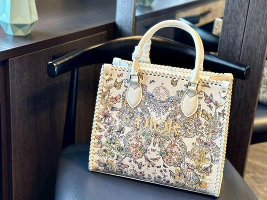 DIOR BRAIDED PRINTED MEDIUM SIZED TOTE BAG