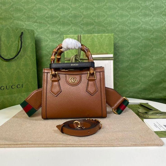 GUCCI DIANA BAMBOO LEATHER SMALL