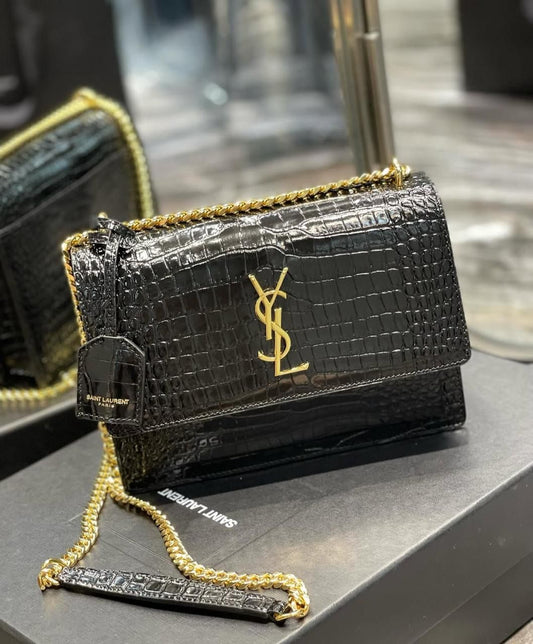 YSL SUNSET CROCO AND PLAIN EDITION