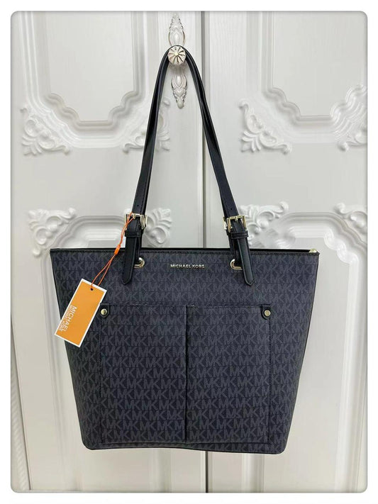 MICHAEL KORS JET SET DOUBLE FRONT POCKET TOTE BAG