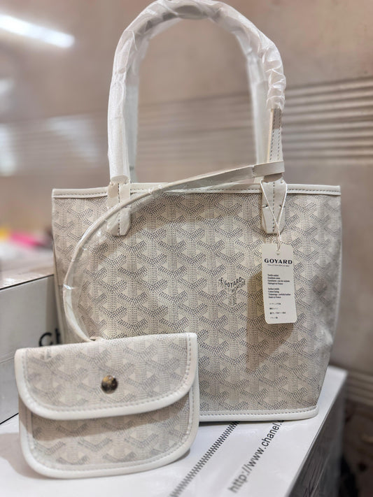 GOYARD ANJOU SMALL TOTE BAG WITH POUCH