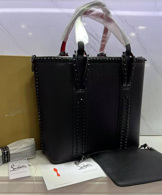 Christian Louboutin CABATA MEDIUM SIZE GENUINE LEATHER TOTE BAG