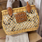 MIU MIU CHROCHET WOVEN BASKET HANDBAG