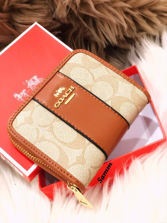 COACH ACCORDION HALF ZIPPER WALLETS