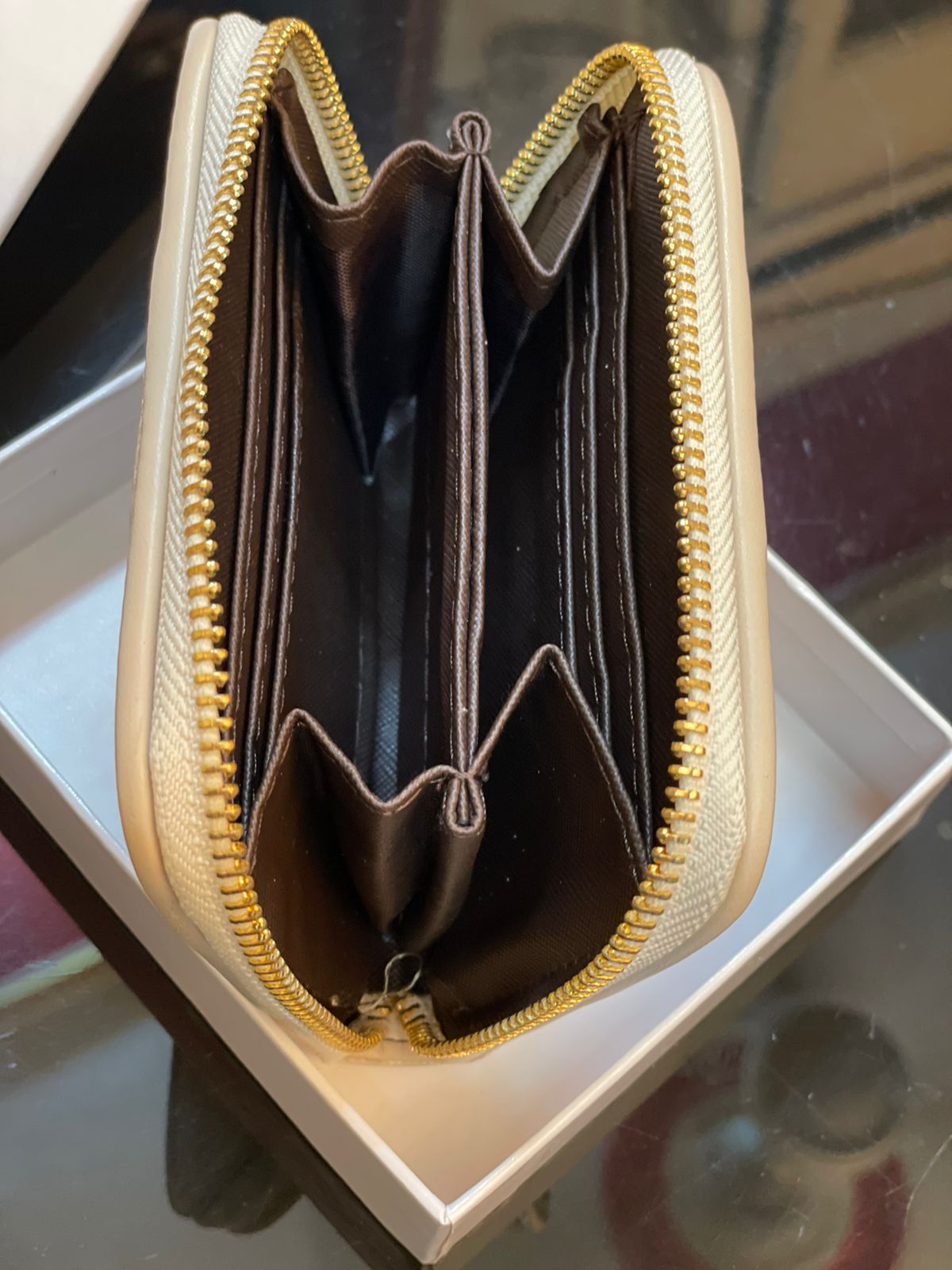 COACH ACCORDION HALF ZIPPER WALLETS