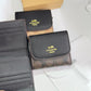 COACH THREE FOLD HIGH QUALITY MICROFIBRE LEATHER WALLETS