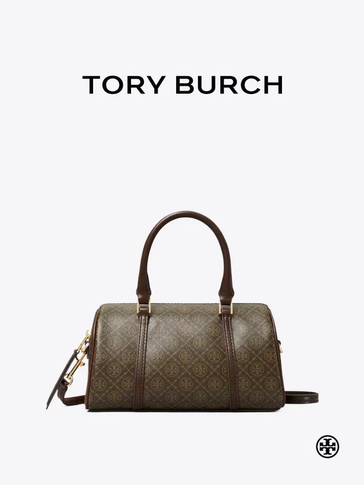 TORY BURCH T MONOGRAM BARREL BAG