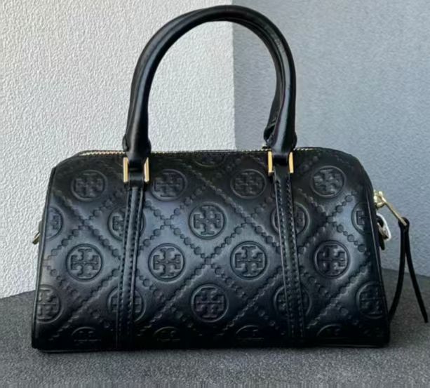 TORY BURCH T MONOGRAM BARREL BAG
