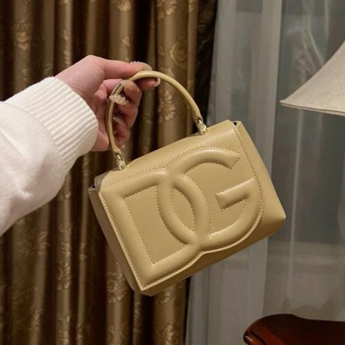 DOLCE & GABBANA DG EMBOSSED TOP HANDLE SHOULDER BAG