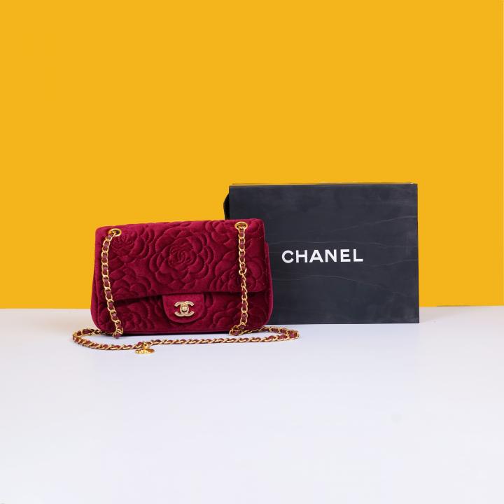 Chanel Velvet Camellia Flower Premium Limited Edition Bag