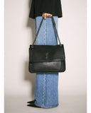 YSL Saint Laurent Niki Large Leather Premium Shoulder Bag With OG Box