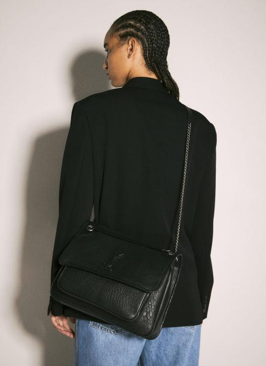 YSL Saint Laurent Niki Large Leather Premium Shoulder Bag With OG Box