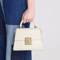 CHARLES CROCO LOOKS STRUCTURED TOP HANDLE BAG