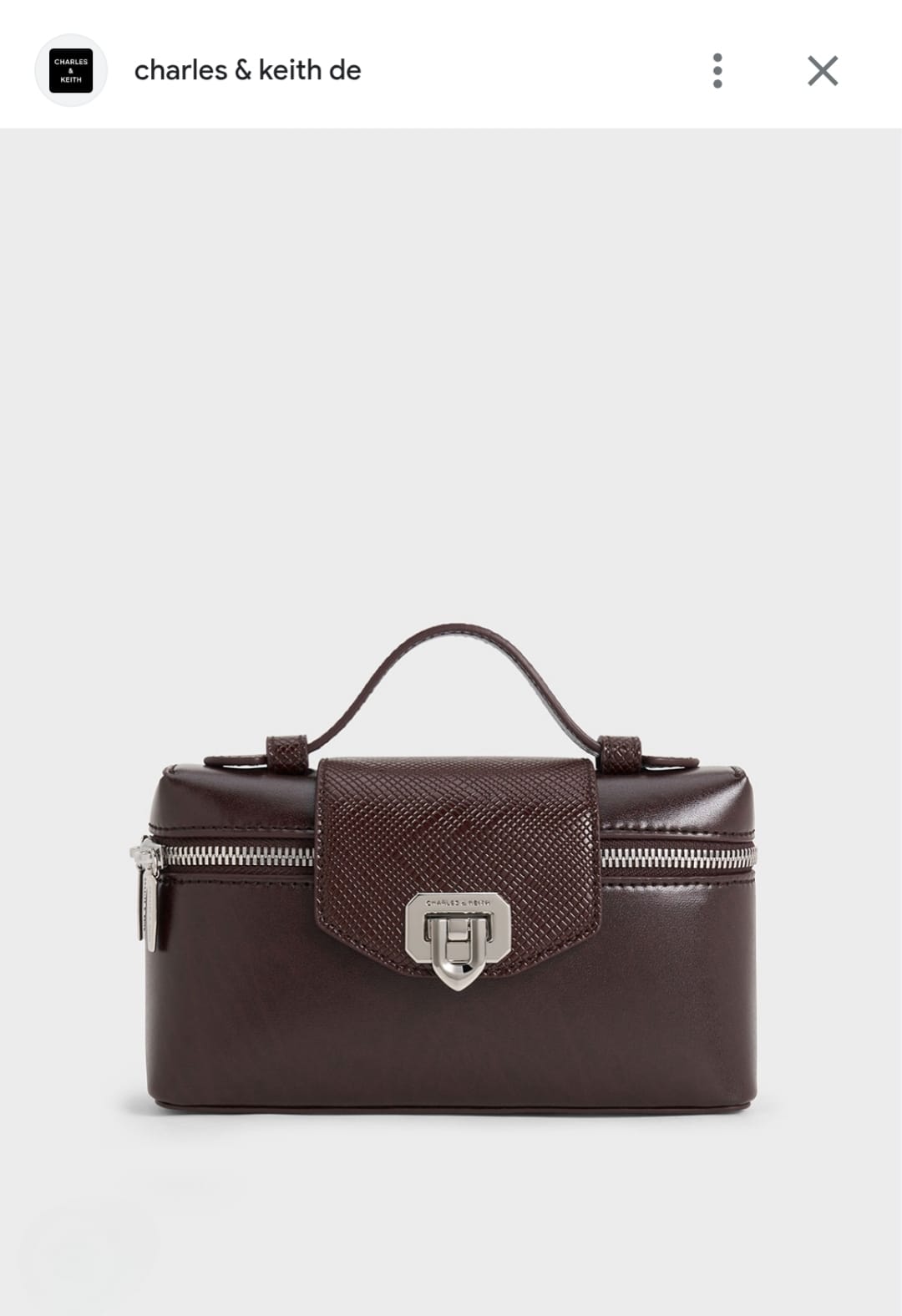 CHARLES & KEITH ARWEN TOP HANDLE VANITY BAG