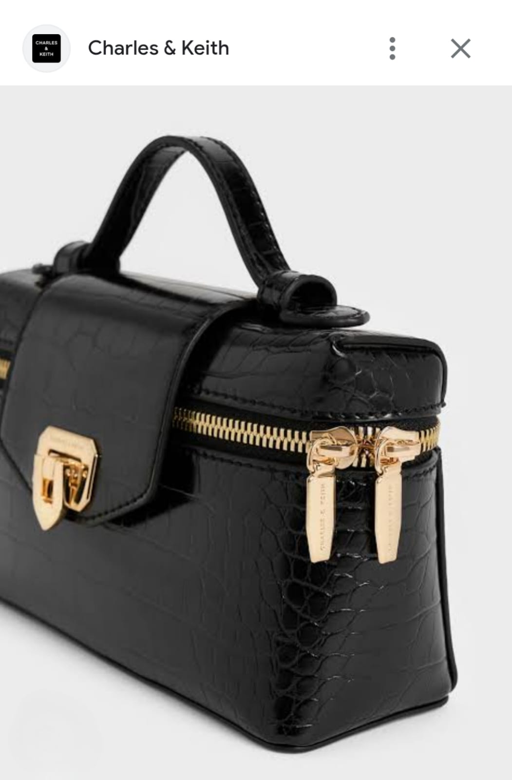 CHARLES & KEITH ARWEN TOP HANDLE VANITY BAG