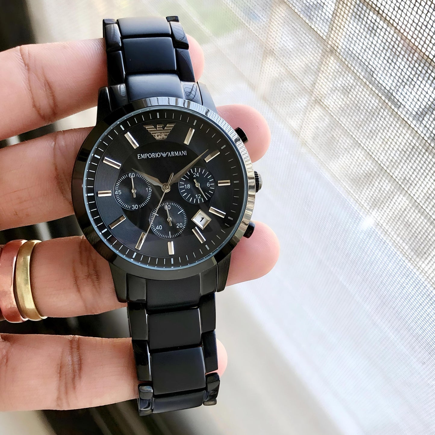 Emporio Armani Renato AR2453 Chronograph Watch With OG kit