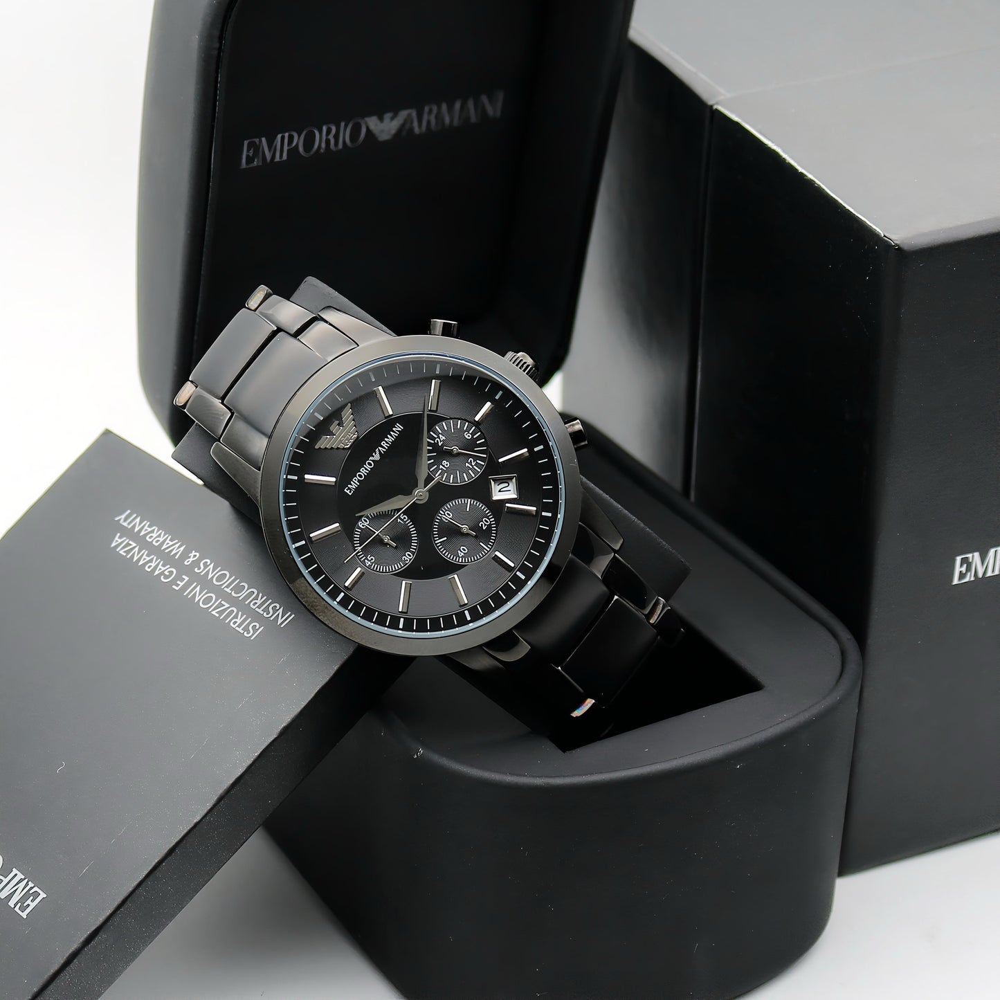 Emporio Armani Renato AR2453 Chronograph Watch With OG kit