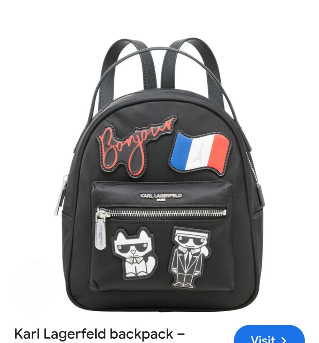 KARL LAGERFELD BONJOUR PARIS BACKPACK