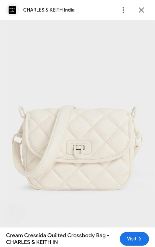 CHARLES & KEITH CRESSIDA QUILTED CROSSBODY BAGS