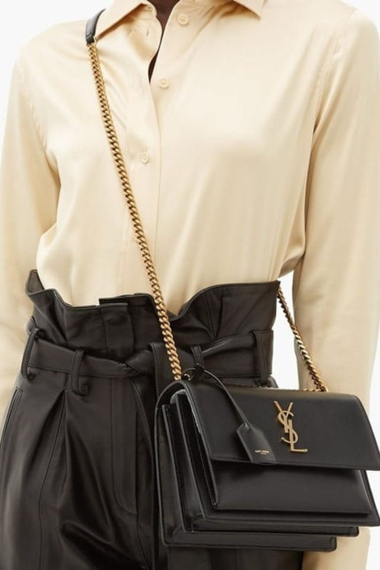 SAINT LAURENT SUNSET LEATHER BAGS