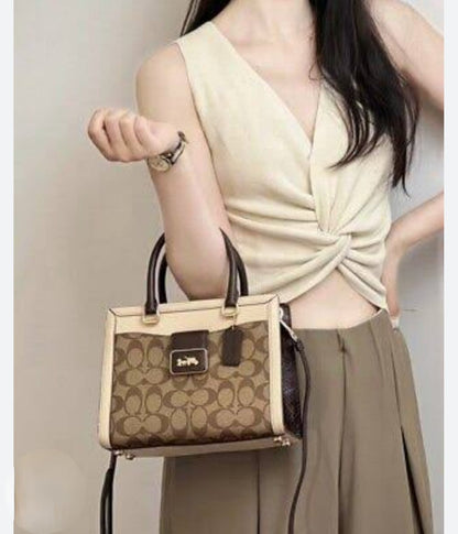 COACH GRACE SIGNATURE CARRYALL BAGS