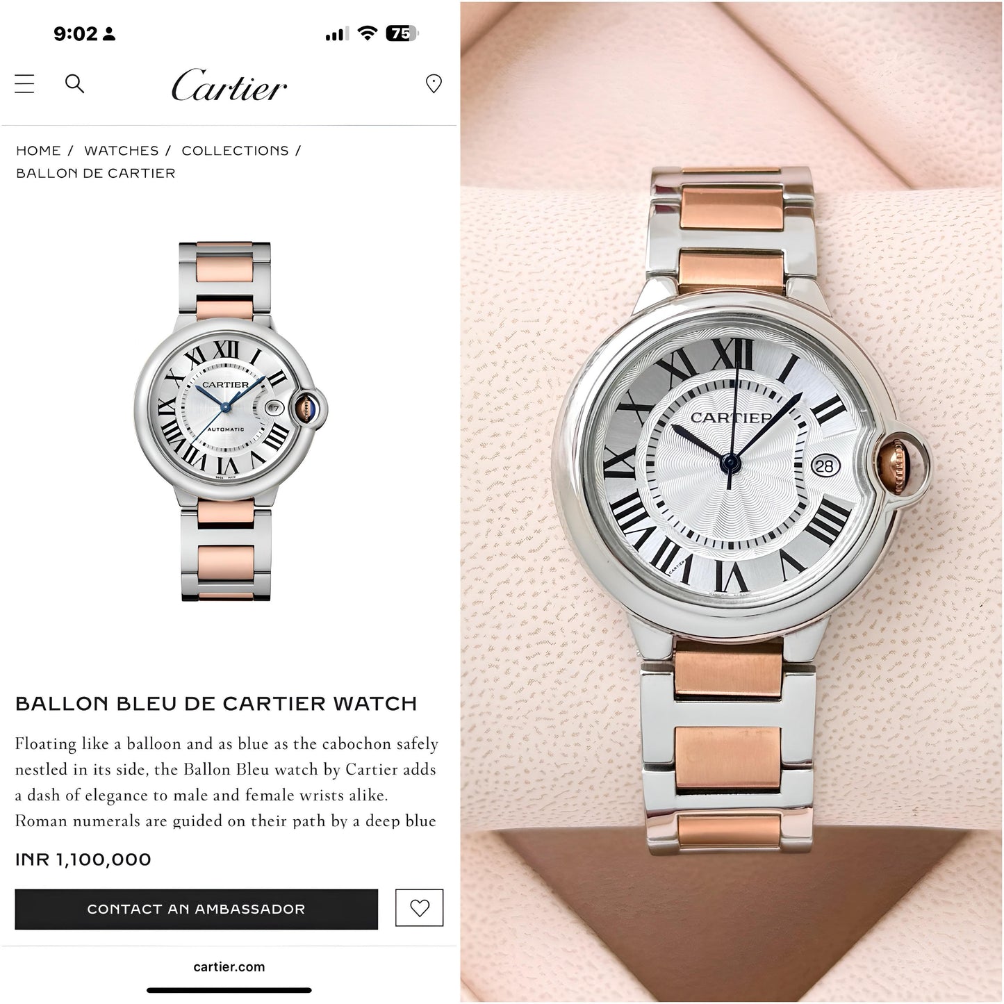 Cartier Ballon Women's Ultra-Premium Original Model Series Now Available