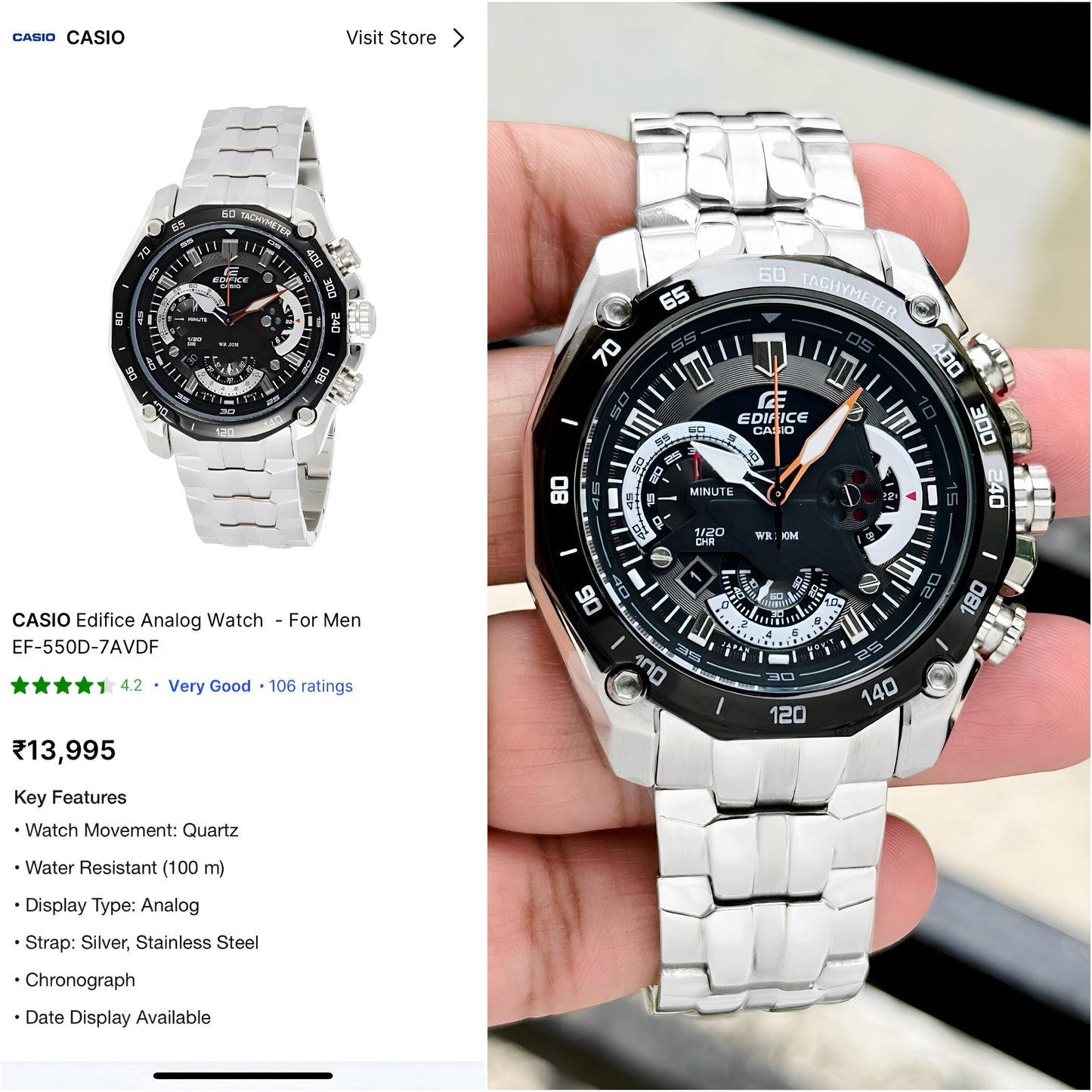 Casio Edifice EF 550 Original Model Series Now Available