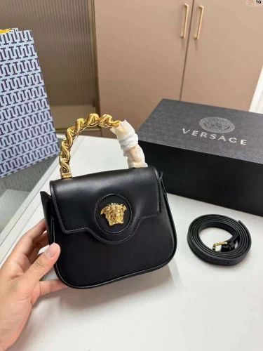 VERSACE SMALL LA MEDUSA TOP HANDLE BAG